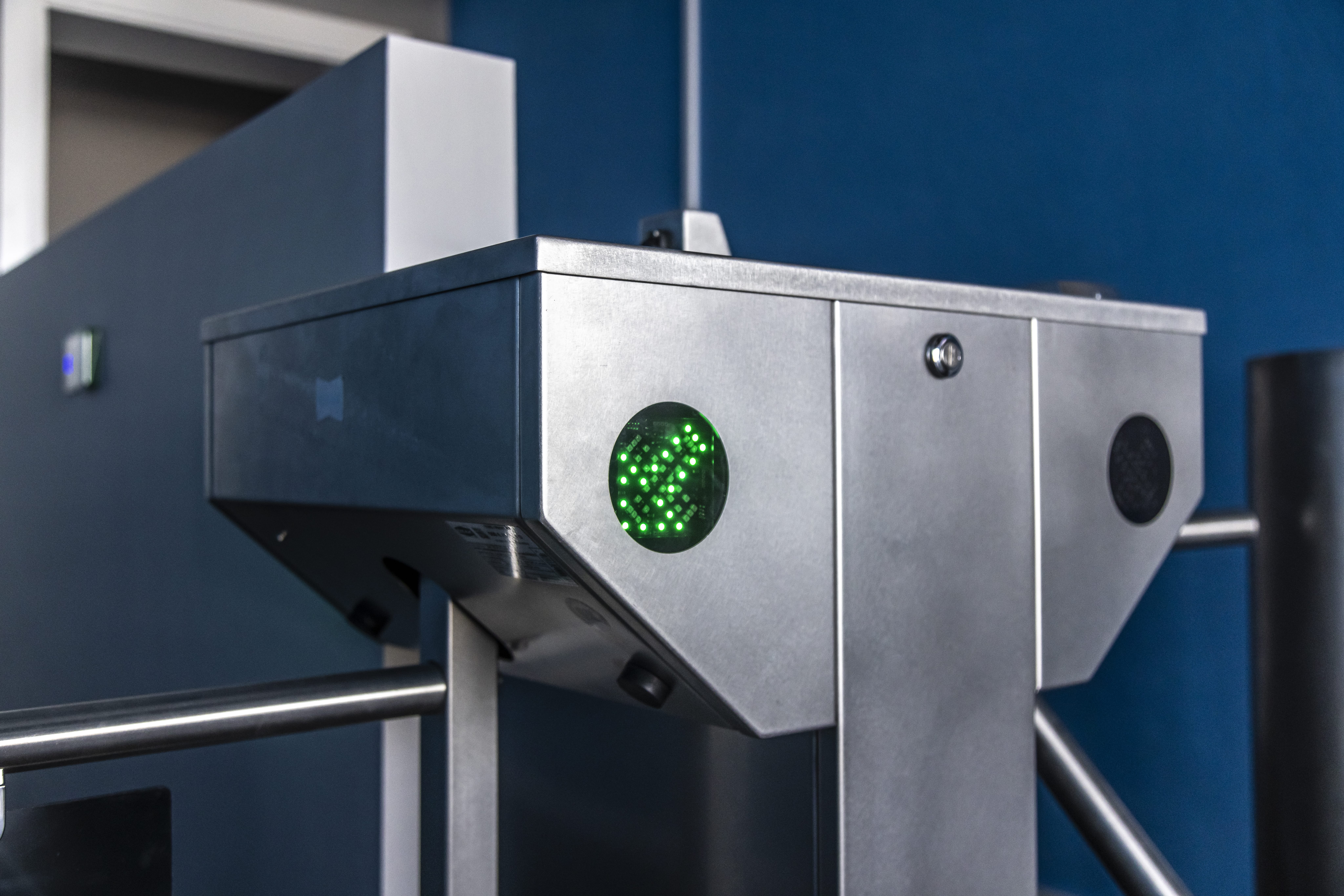 Access control gate at MaxFit Gym